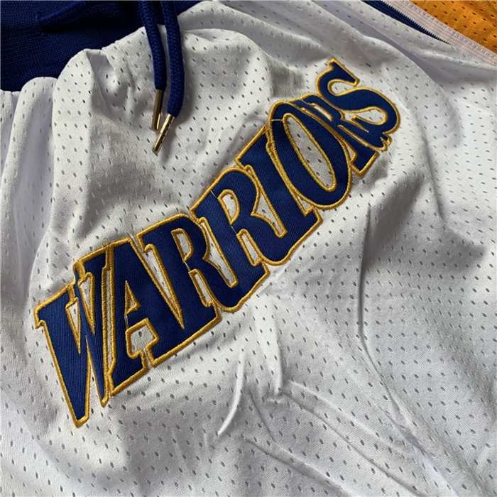 Golden State Warriors Just Don White Basketball Shorts