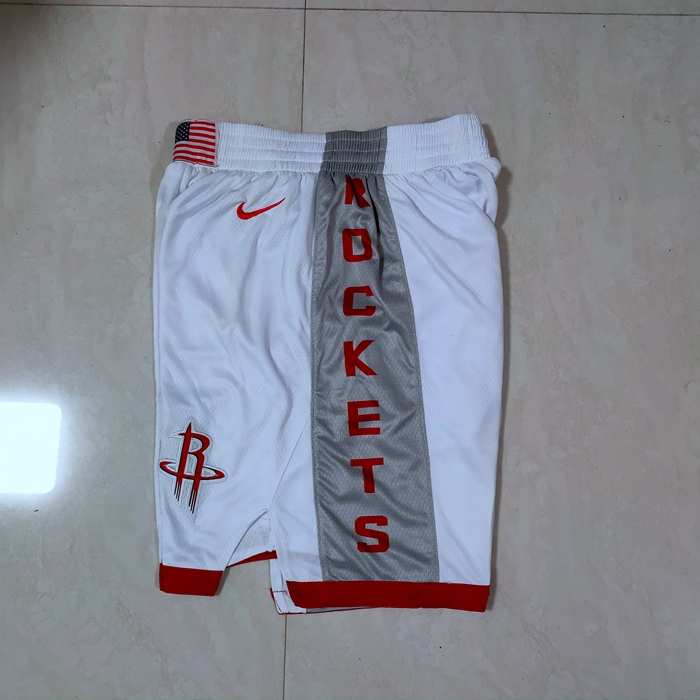 Houston Rockets White City Basketball Shorts