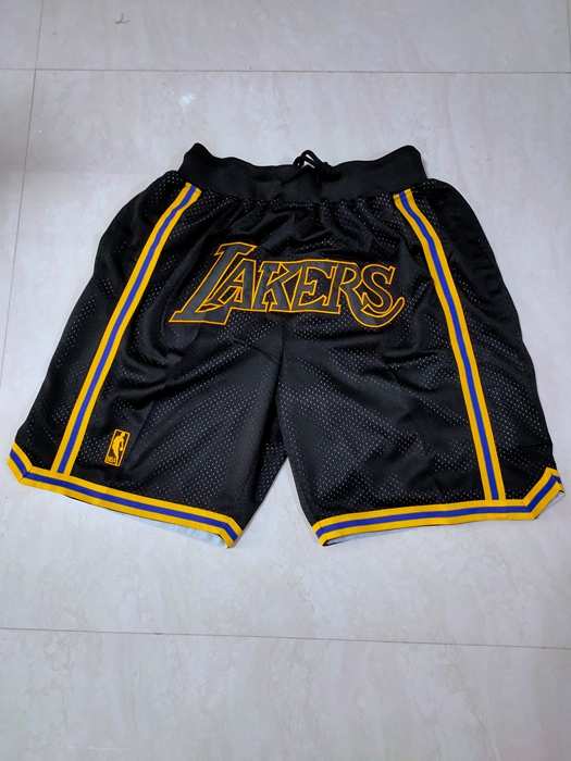 Los Angeles Lakers Just Don Black Basketball Shorts 02