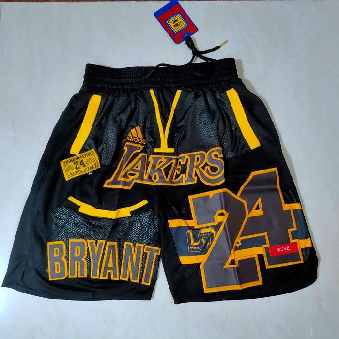 Los Angeles Lakers Just Don Black Basketball Shorts 05