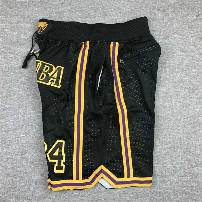 Los Angeles Lakers Just Don Black Basketball Shorts 06