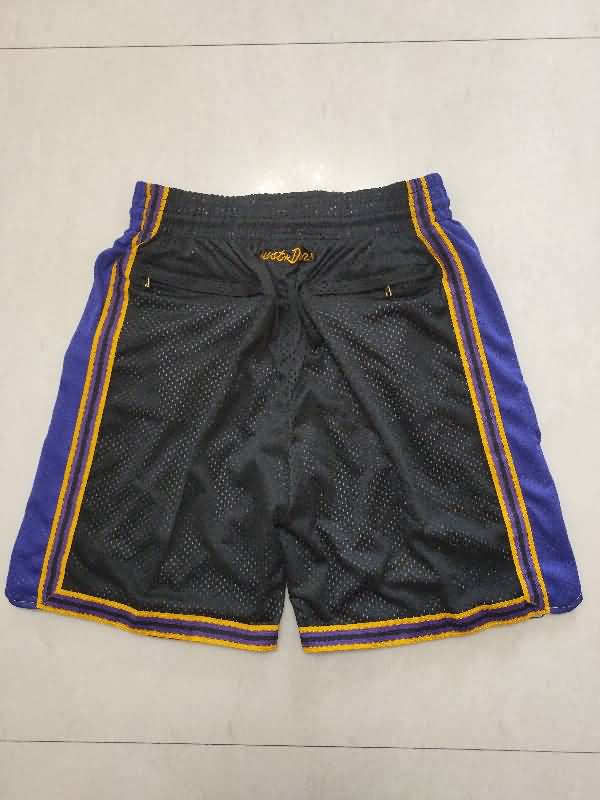 Los Angeles Lakers Just Don Black Basketball Shorts 09