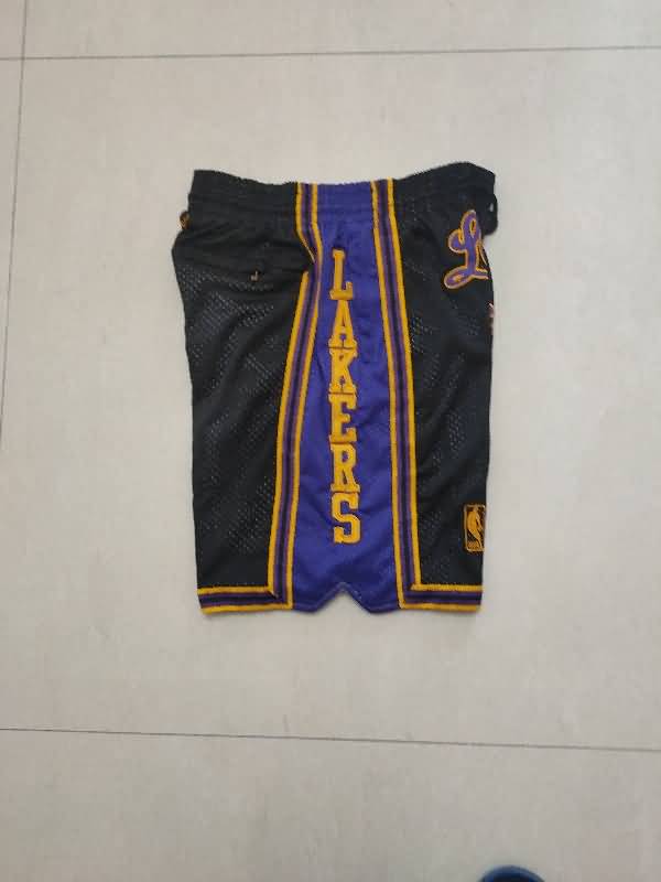 Los Angeles Lakers Just Don Black Basketball Shorts 09