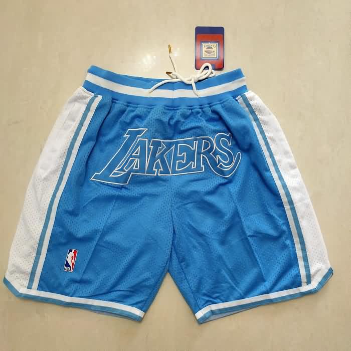 Los Angeles Lakers Just Don Blue Basketball Shorts 03