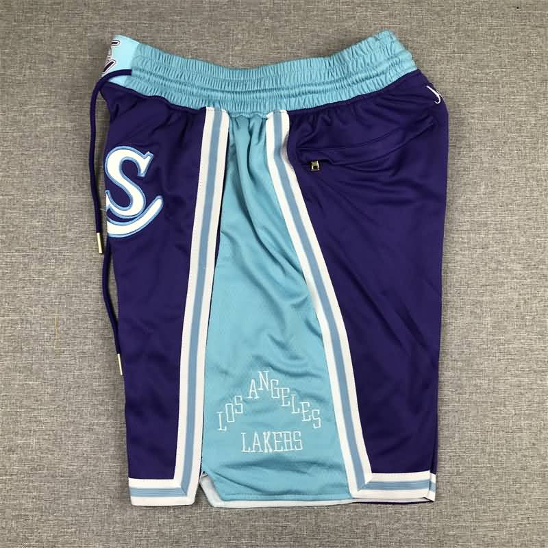 Los Angeles Lakers Just Don Purple City Basketball Shorts