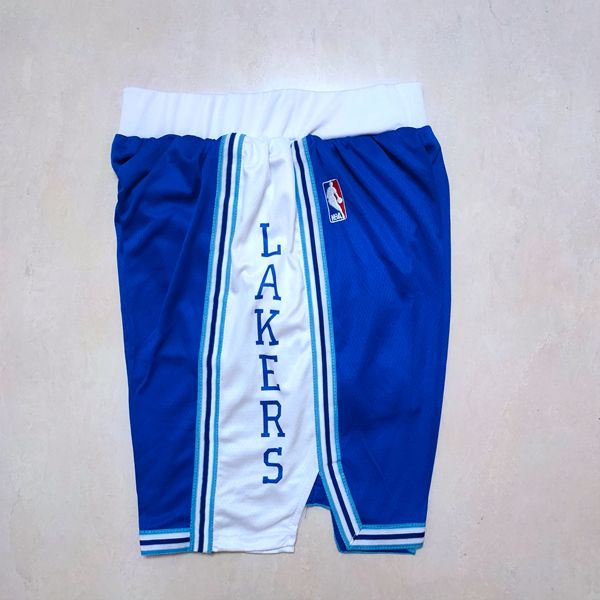 Los Angeles Lakers Blue Basketball Shorts 02