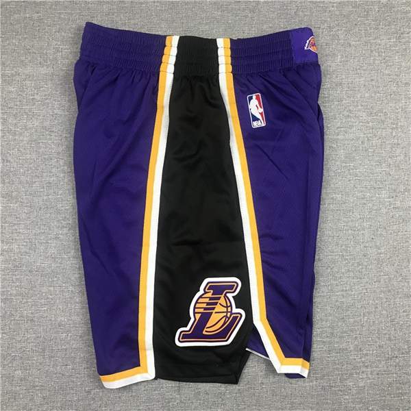 Los Angeles Lakers Purple Basketball Shorts 04