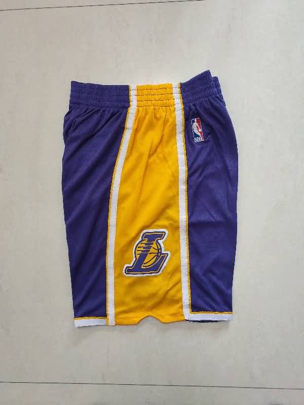 Los Angeles Lakers Purple Basketball Shorts 07