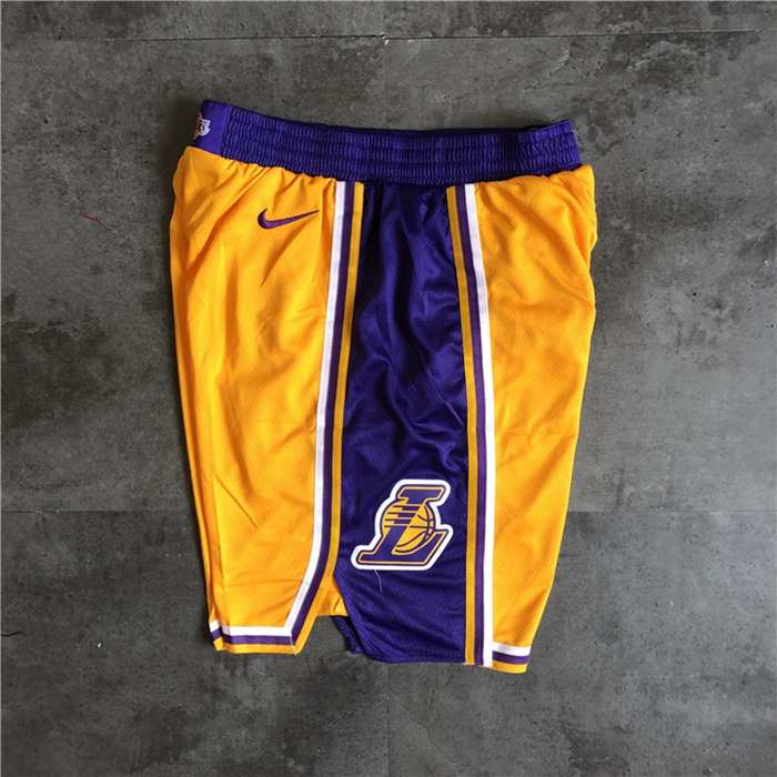 Los Angeles Lakers Yellow Basketball Shorts