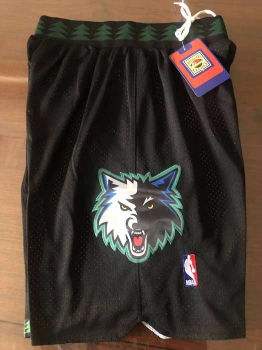 Minnesota Timberwolves Black Basketball Shorts