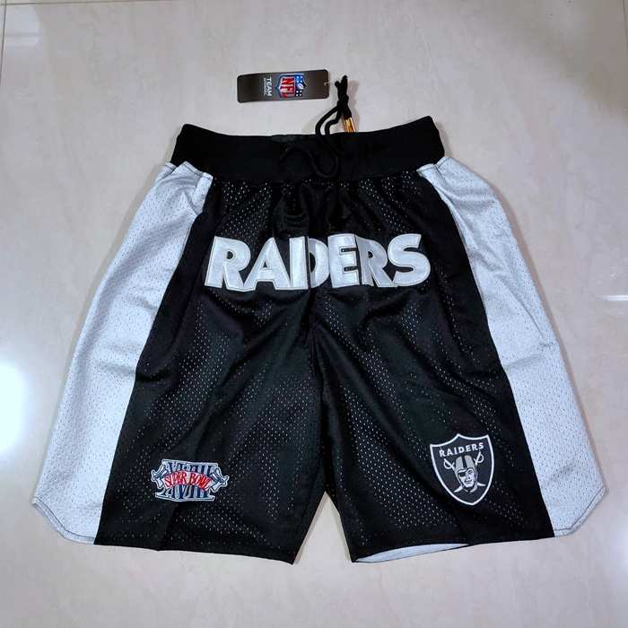 Las Vegas Raiders Just Don Black NFL Shorts
