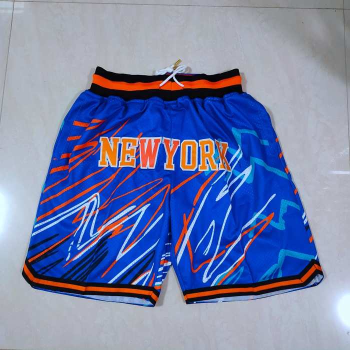 New York Knicks Just Don Blue Basketball Shorts 02