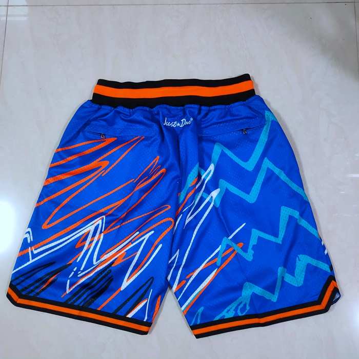 New York Knicks Just Don Blue Basketball Shorts 02