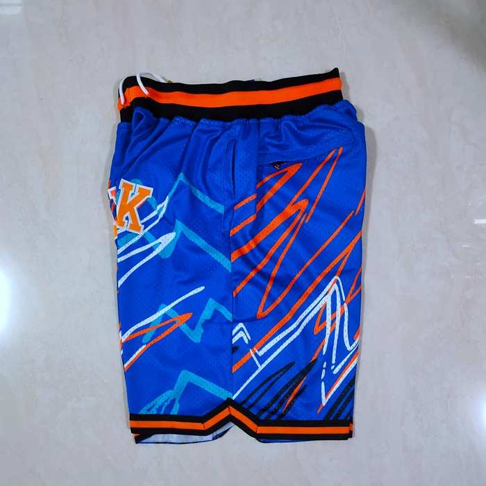 New York Knicks Just Don Blue Basketball Shorts 02