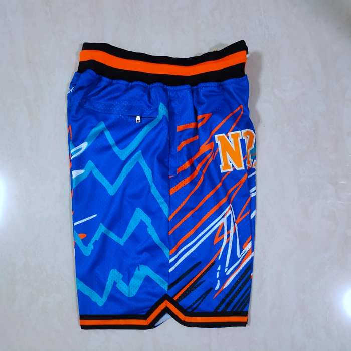 New York Knicks Just Don Blue Basketball Shorts 02