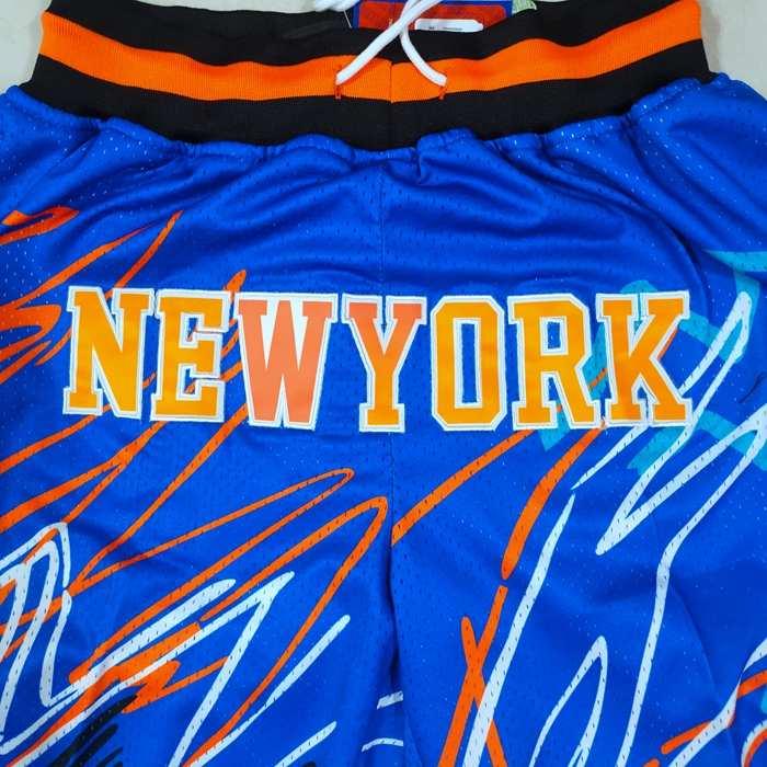 New York Knicks Just Don Blue Basketball Shorts 02