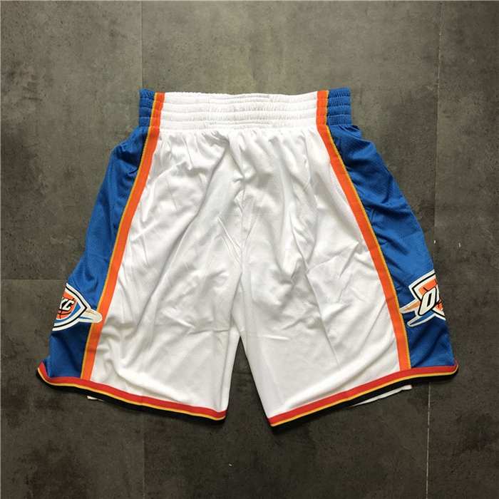 Oklahoma City Thunder White Basketball Shorts