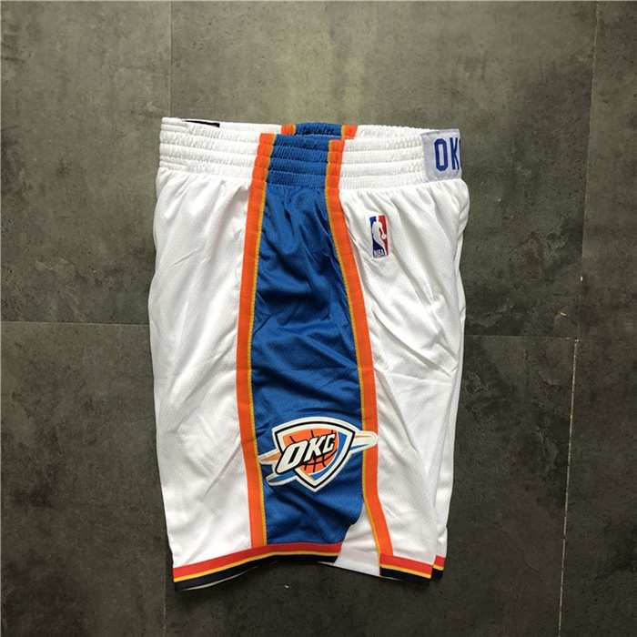 Oklahoma City Thunder White Basketball Shorts