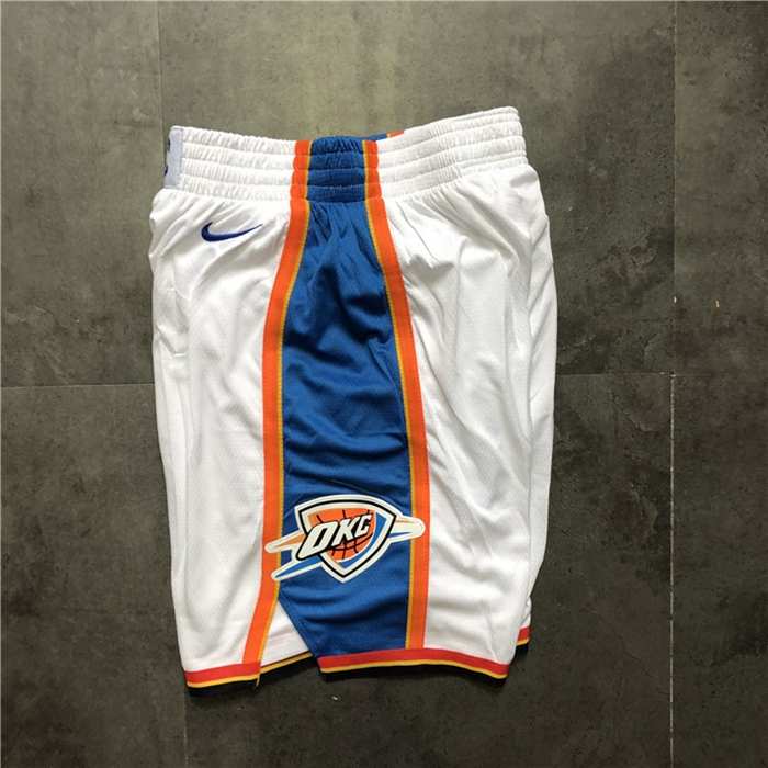 Oklahoma City Thunder White Basketball Shorts