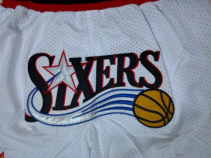 Philadelphia 76ers Just Don White Basketball Shorts