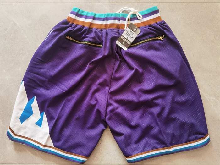 Utah Jazz Just Don Purple Basketball Shorts 02