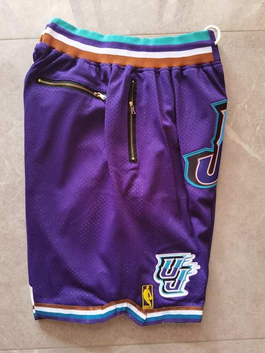 Utah Jazz Just Don Purple Basketball Shorts 02