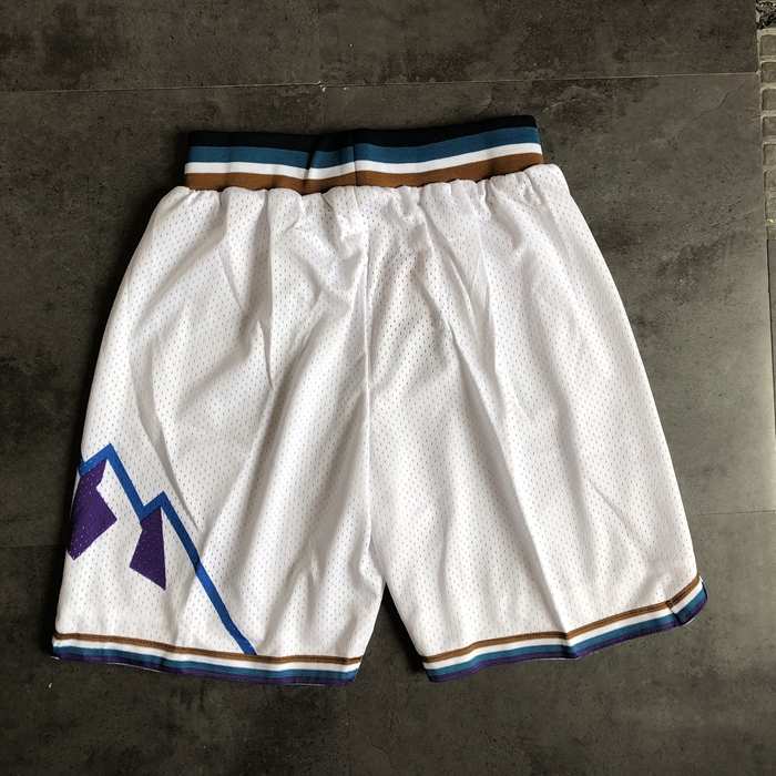 Utah Jazz White Classics Basketball Shorts