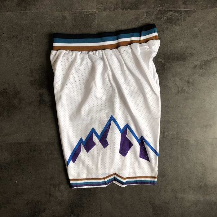 Utah Jazz White Classics Basketball Shorts