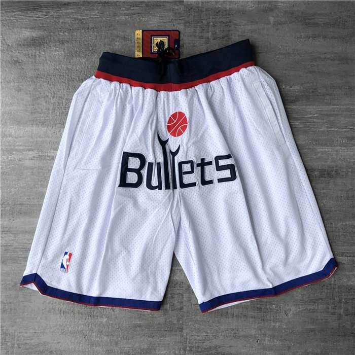 Washington Wizards Just Don White Basketball Shorts