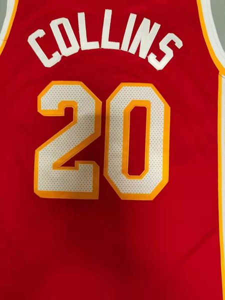 Atlanta Hawks 20/21 COLLINS #20 Red Basketball Jersey (Stitched)