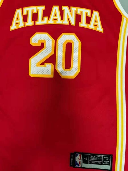 Atlanta Hawks 20/21 COLLINS #20 Red Basketball Jersey (Stitched)