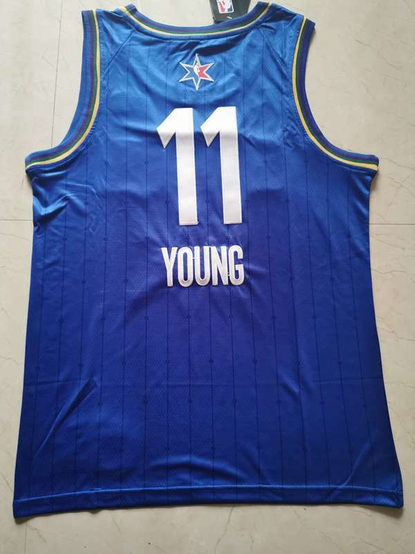 Atlanta Hawks 2020 YOUNG #11 Blue All Star Basketball Jersey (Stitched)