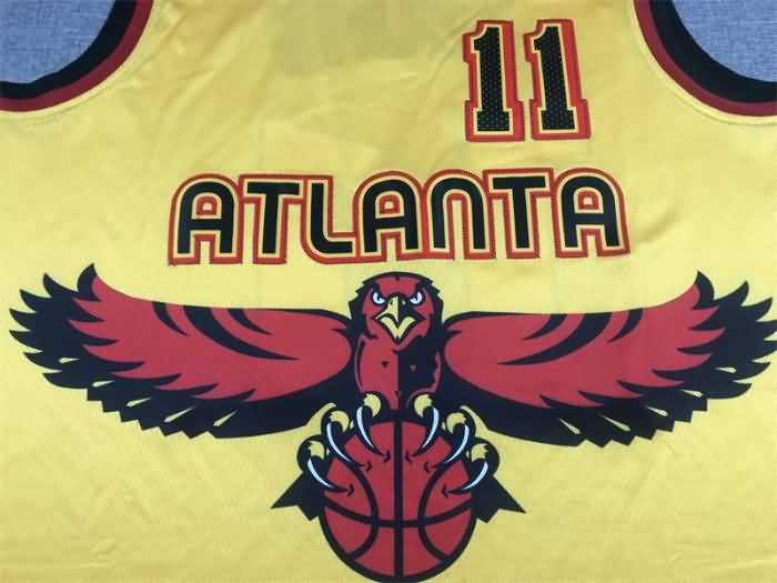 Atlanta Hawks 21/22 YOUNG #11 Yellow City Basketball Jersey (Stitched)