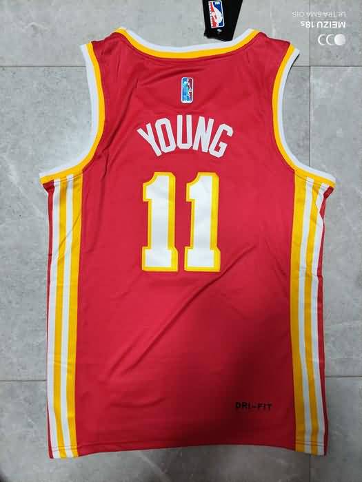 Atlanta Hawks 21/22 YOUNG #11 Red Basketball Jersey (Stitched)