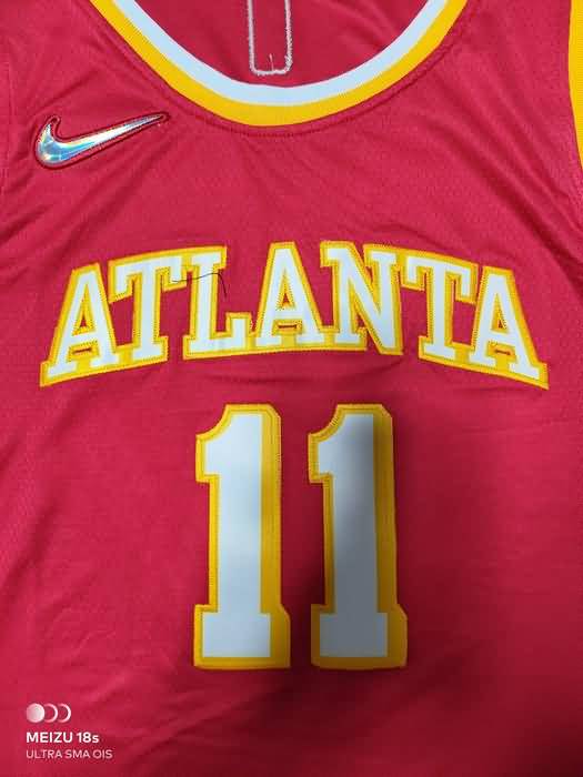 Atlanta Hawks 21/22 YOUNG #11 Red Basketball Jersey (Stitched)