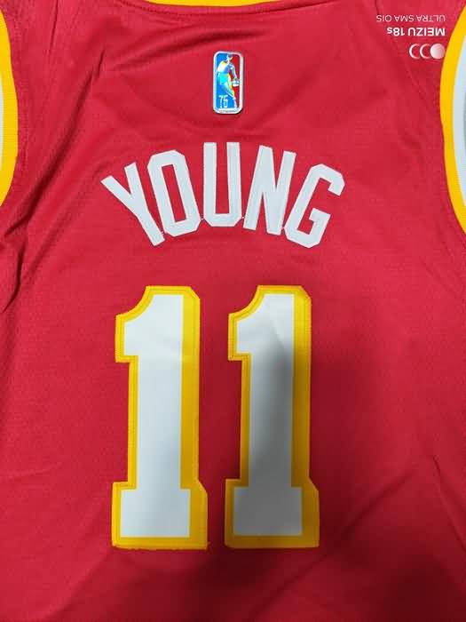 Atlanta Hawks 21/22 YOUNG #11 Red Basketball Jersey (Stitched)