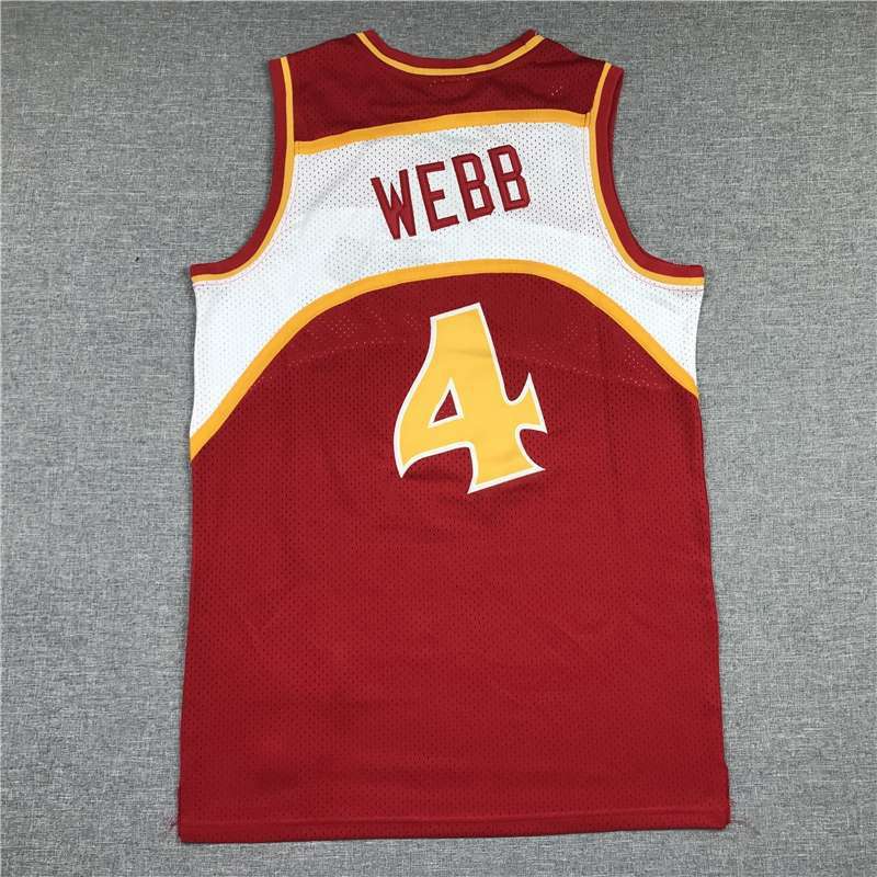 Atlanta Hawks 1986/87 WEBB #4 Red Classics Basketball Jersey (Stitched)