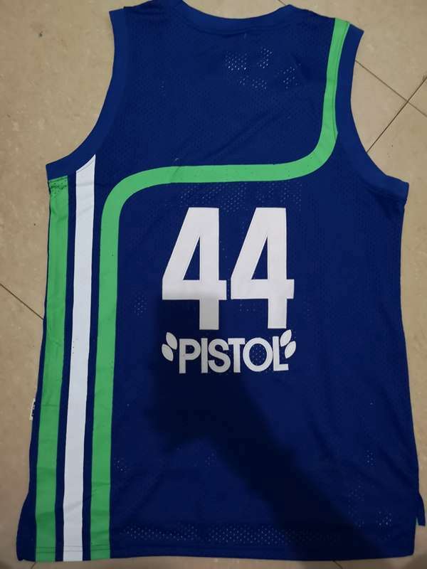 Atlanta Hawks PISTOL #44 Blue Classics Basketball Jersey (Stitched)