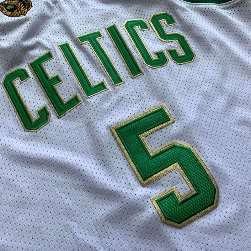 Boston Celtics 2007/08 GARNETT #5 White Classics Champion Basketball Jersey (Closely Stitched)