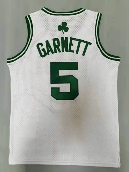 Boston Celtics 2007/08 GARNETT #5 White Classics Basketball Jersey (Stitched)