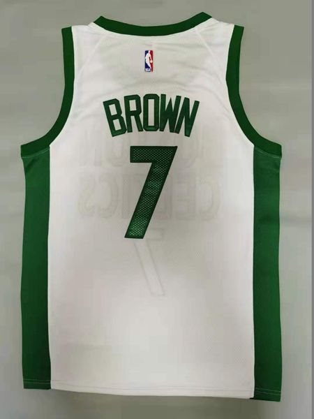 Boston Celtics 20/21 BROWN #7 White City Basketball Jersey (Stitched)