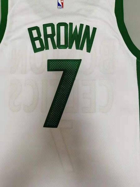 Boston Celtics 20/21 BROWN #7 White City Basketball Jersey (Stitched)