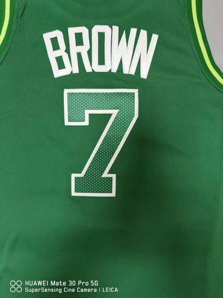 Boston Celtics 20/21 BROWN #7 Green Basketball Jersey (Stitched) 02