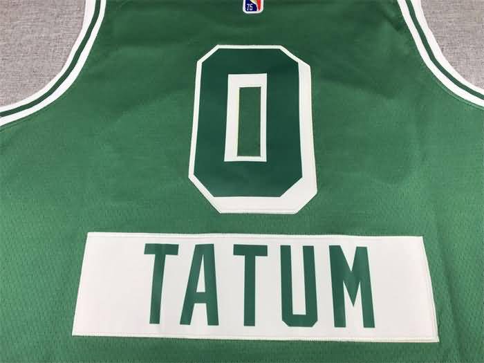 Boston Celtics 21/22 TATUM #0 Green City Basketball Jersey (Stitched)