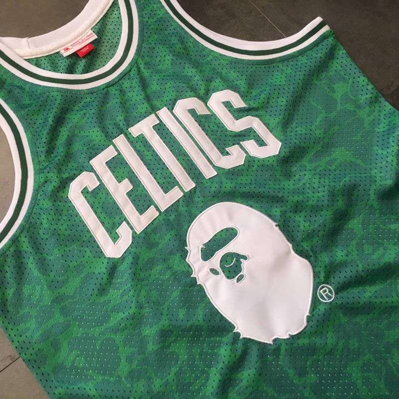 Boston Celtics 1985/86 BAPE #93 Green Classics Basketball Jersey (Closely Stitched)