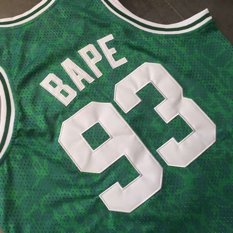 Boston Celtics 1985/86 BAPE #93 Green Classics Basketball Jersey (Closely Stitched)