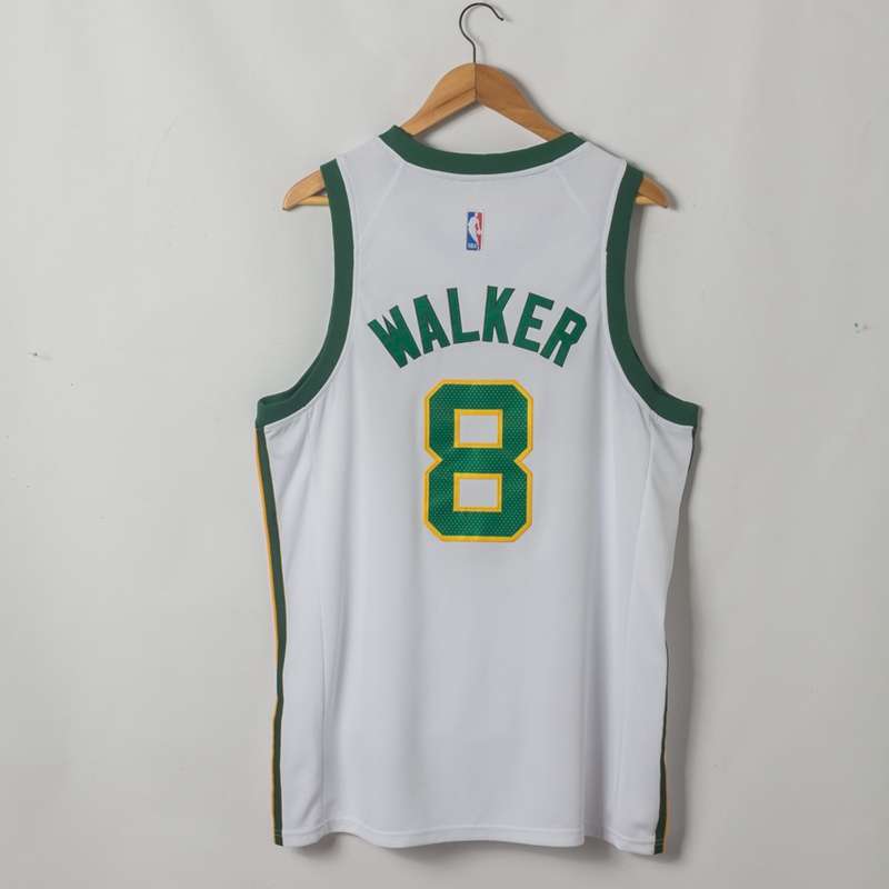 Boston Celtics WALKER #8 White City Basketball Jersey (Stitched)