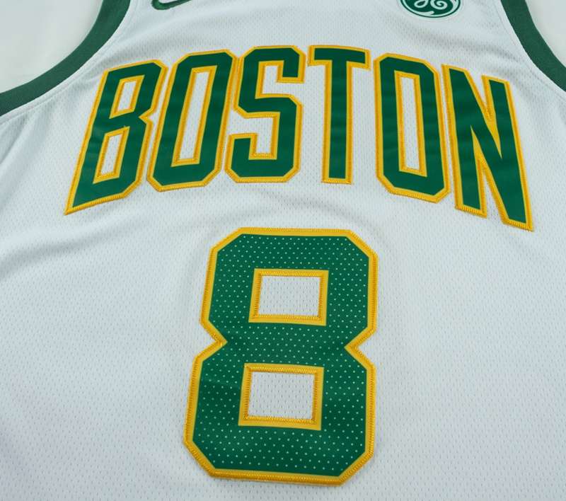 Boston Celtics WALKER #8 White City Basketball Jersey (Stitched)