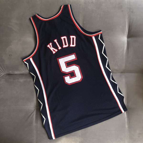 Brooklyn Nets 2006/07 KIDD #5 Dark Blue Classics Basketball Jersey (Closely Stitched)