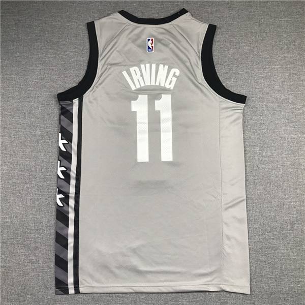 Brooklyn Nets 20/21 IRVING #11 Grey AJ Basketball Jersey (Stitched)